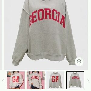 Reversible mock neck Georgia Bulldogs Gray Sweatshirt